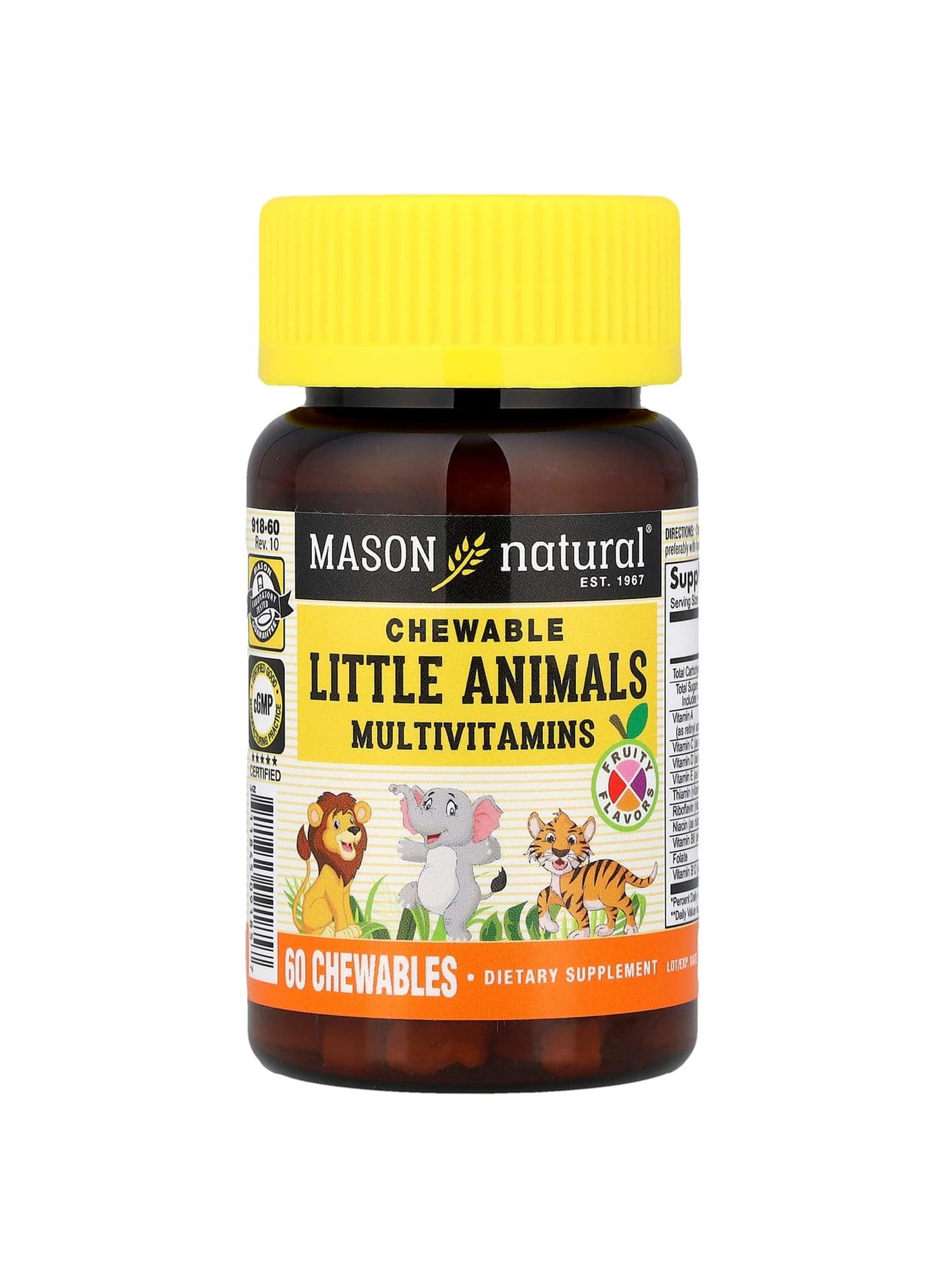 Chewable Little Animals Multivitamins, Fruity, 60 Chewables