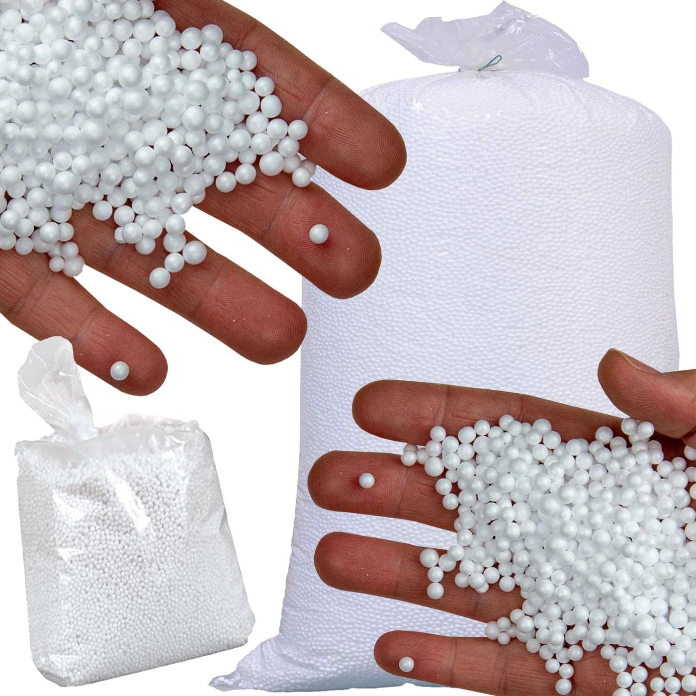 STORM TRADING GROUP Bean Bag Filler Refill Booster Polystyrene Extra Top Up Bead Bag Beans Balls Various Bags 1 Cubic Feet