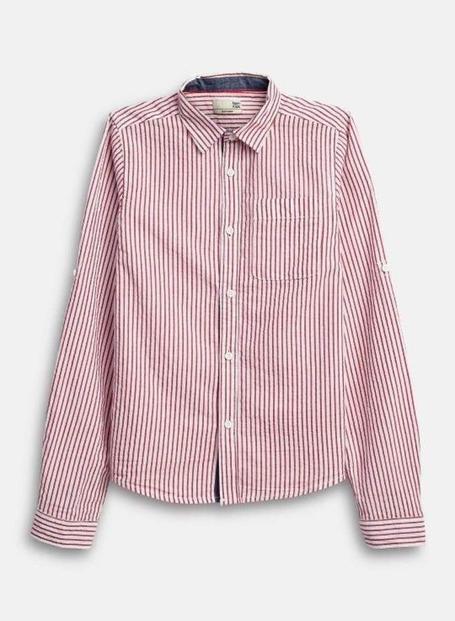 Boy's Multicolour 100% Cotton Printed Regular Fit Shirt