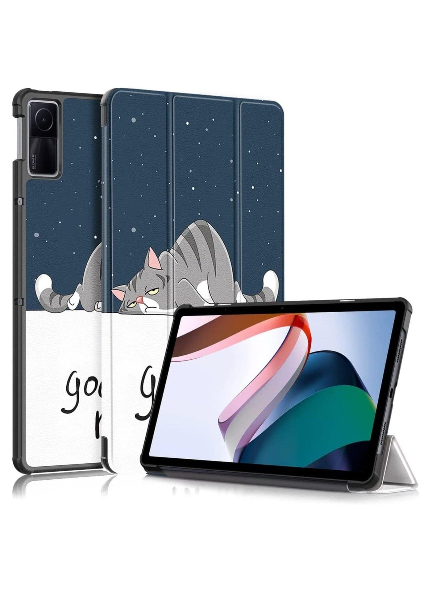 Case for Xiaomi Redmi Pad 10.61 inch Released 2022, Tri fold Slim Lightweight Hard Shell Smart Protective Cover with Multi-Angle Stand (Good Night)