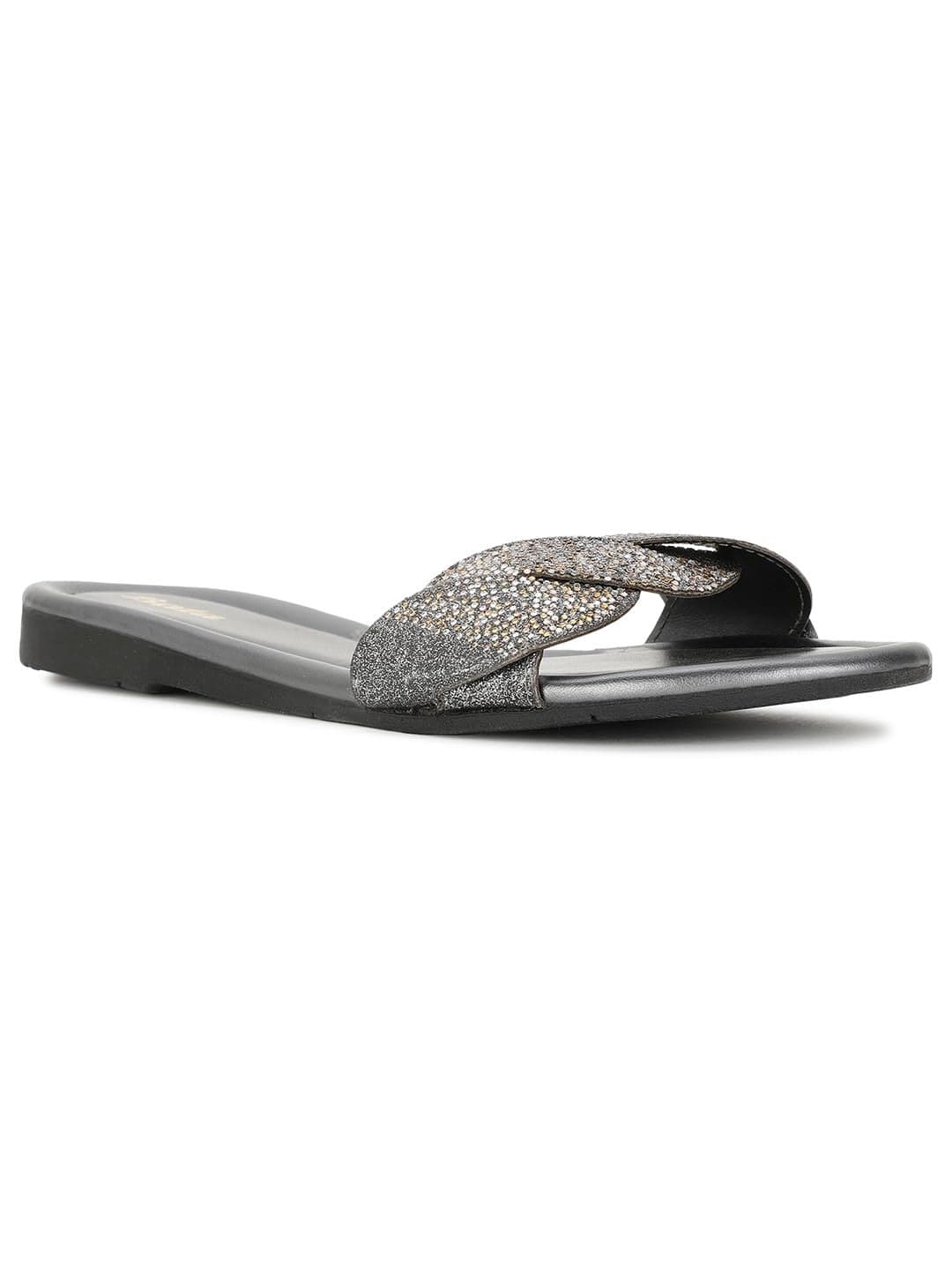 Bata Women's JAE MULE E 24 Casual Slipper's GUNMETAL - 3 UK (5712017)