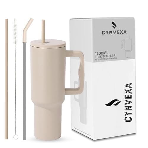 Tumbler with lid and Straw 1200ML Cup Stainless Steel Vacuum Insulated Tumbler for Water, Iced Tea or Coffee 1.2L Office Gym Travelling (40 - Oz - Skin)
