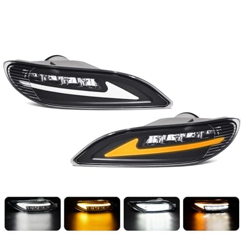 OKSIWA LED Fog Lights with DRL for Toyota Camry 2002-2004,Corolla 2005-2008,Solara 2002-2003,Front Driving Fog Lamps with Dynamic Turn signal,Starting Animated, Only Include DRL Wiring Harness