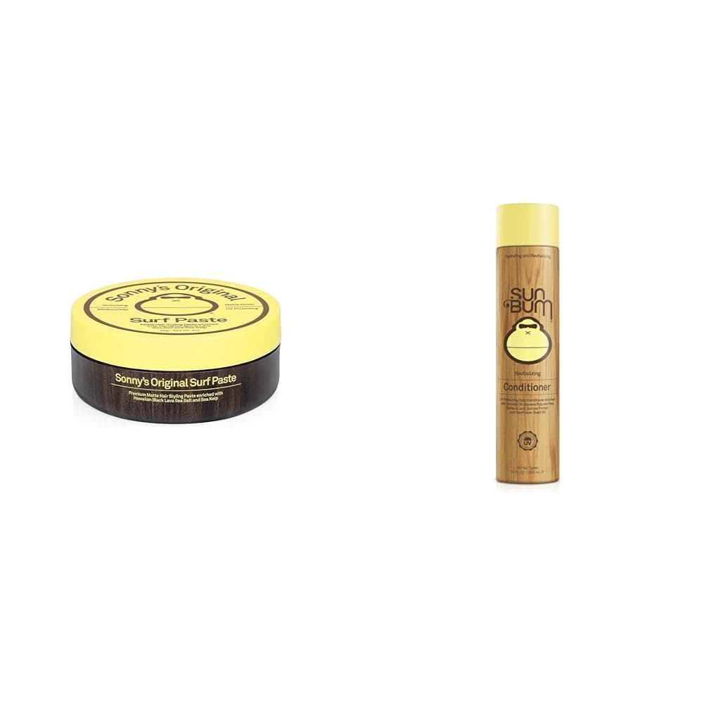 Sun Bum Sonnys Original Surf Paste Revitalizing Conditioner Smoothing and Shine Enhancing Paraben Free Gluten Free Vegan UV Protection Daily Conditioner for All Hair Types 10 oz bottle
