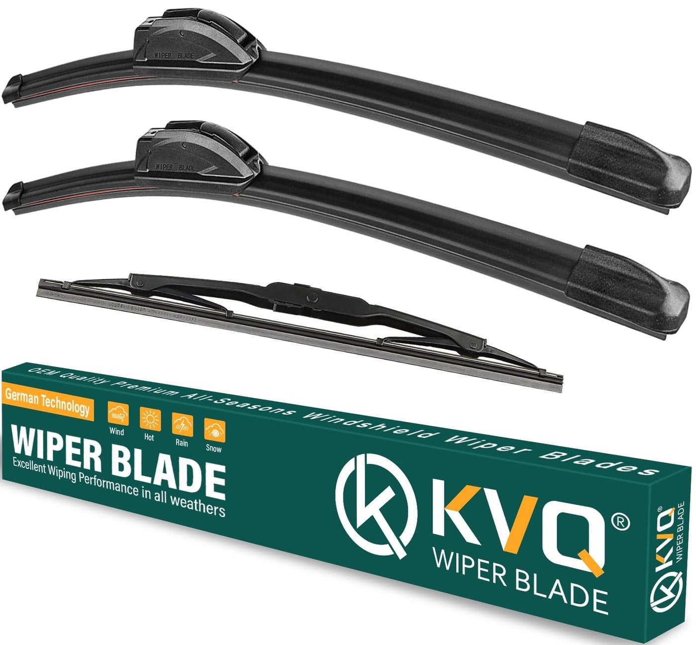 KVQ Windshield Wiper Blades Replacement for Chevy Chevrolet Traverse 2018 2019 2020 2021 2022 2023,Original Equipment Replacement Front Rear Wiper Blade Set - 24" 20" 10" (Set of 3)