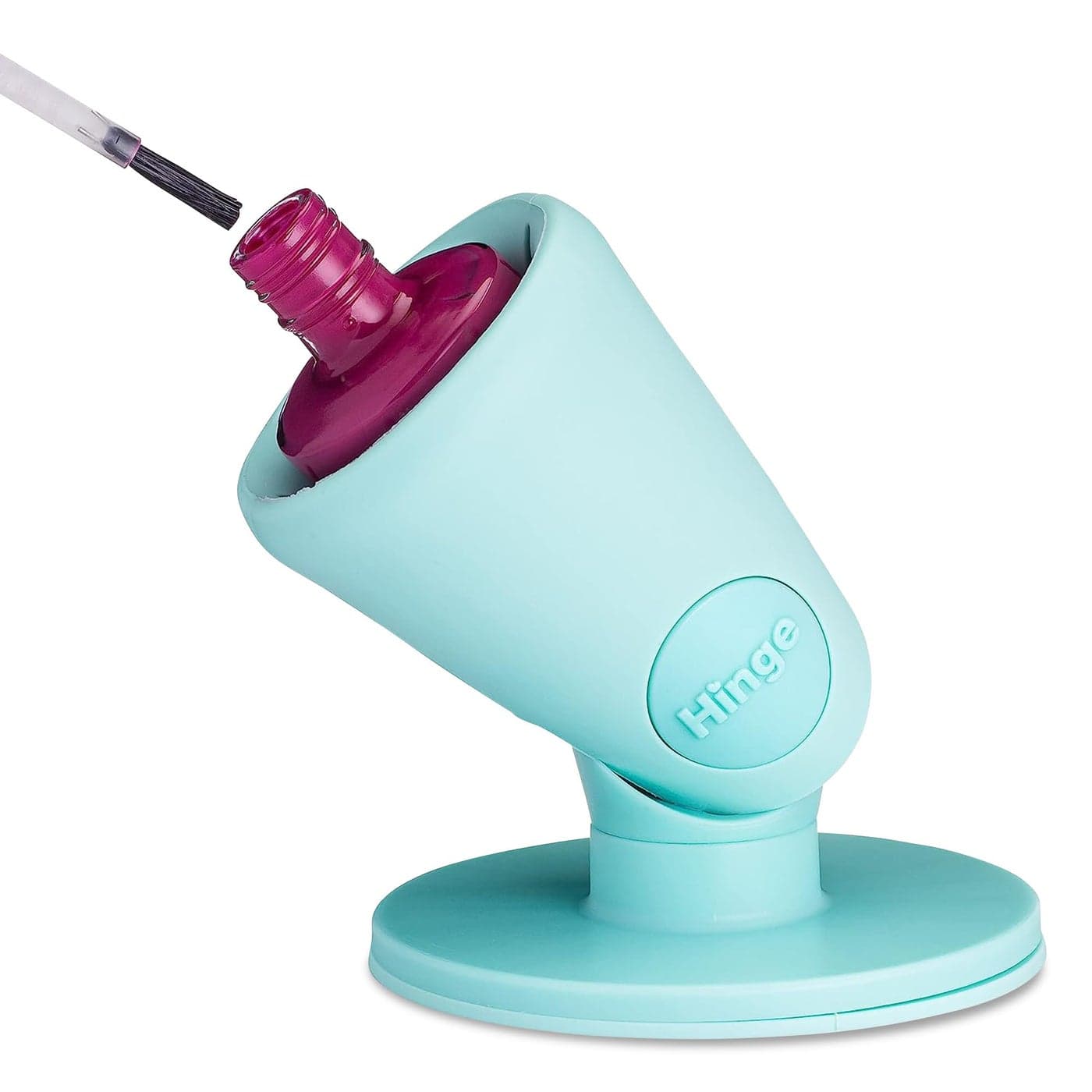 tweexy Hinge Untippable Nail Polish Bottle Holder AntiSpill Nail Polish Holder Stand Tilted IntelliStick Airlock Suction Fingernail Painting Nail Art Tools Nail Polish Accessories Zen Green