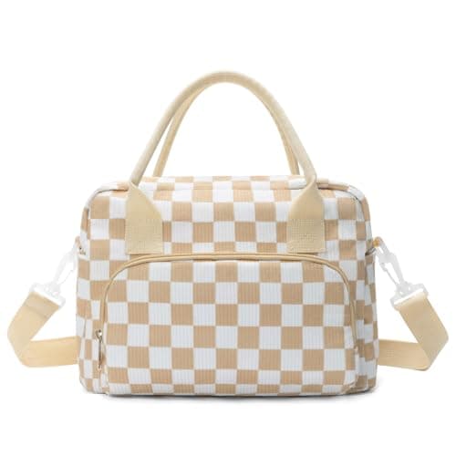 MAMONA Lunch Bag for Women Men Large Capacity Reusable Lunch Box Corduroy Insulated Cooler Tote Bags for Office Picnic