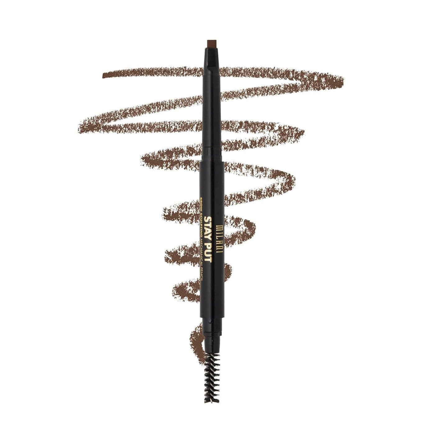 Milani Stay Put Brow Sculpting Mechanical Pencil Dark Brown 001 Ounce CrueltyFree LongLasting Eyebrow Pencil that Defines and Shapes Brows