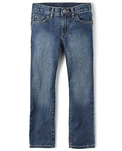 The Children's Place Boys Basic Bootcut Jeans,Med Indigo Single,5