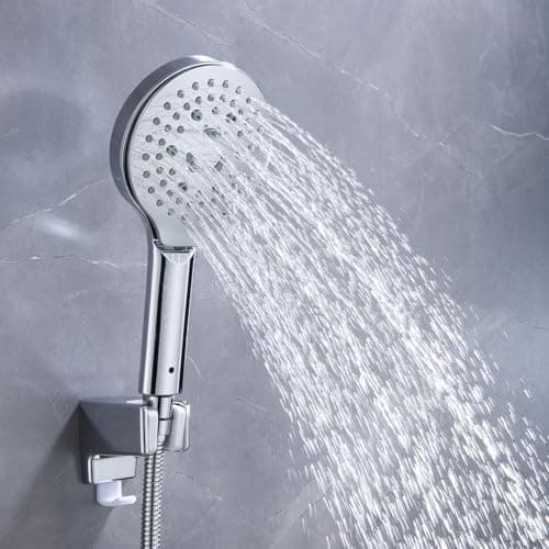 Mila Cliq 4-Function Hand Shower | Rain, Mist, Massage, Mixed Spray Modes | Chrome Finish |ModernDesign | Includes Hose (1.5m), Bracket & Installation Kit (Φ120mm)