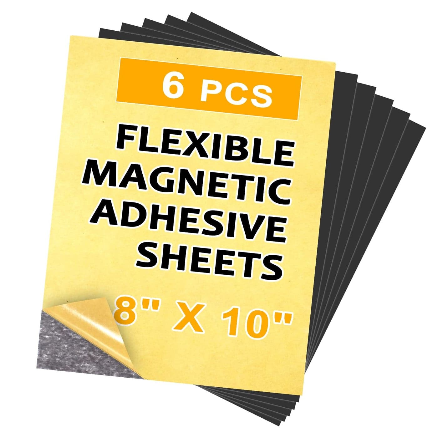 Towjug Cuttable Magnetic Sheets 6 Pack Each 8 x 10 Stick Magnetic Paper with Adhesive Backing for Crafts Paper Magnets and Stickers