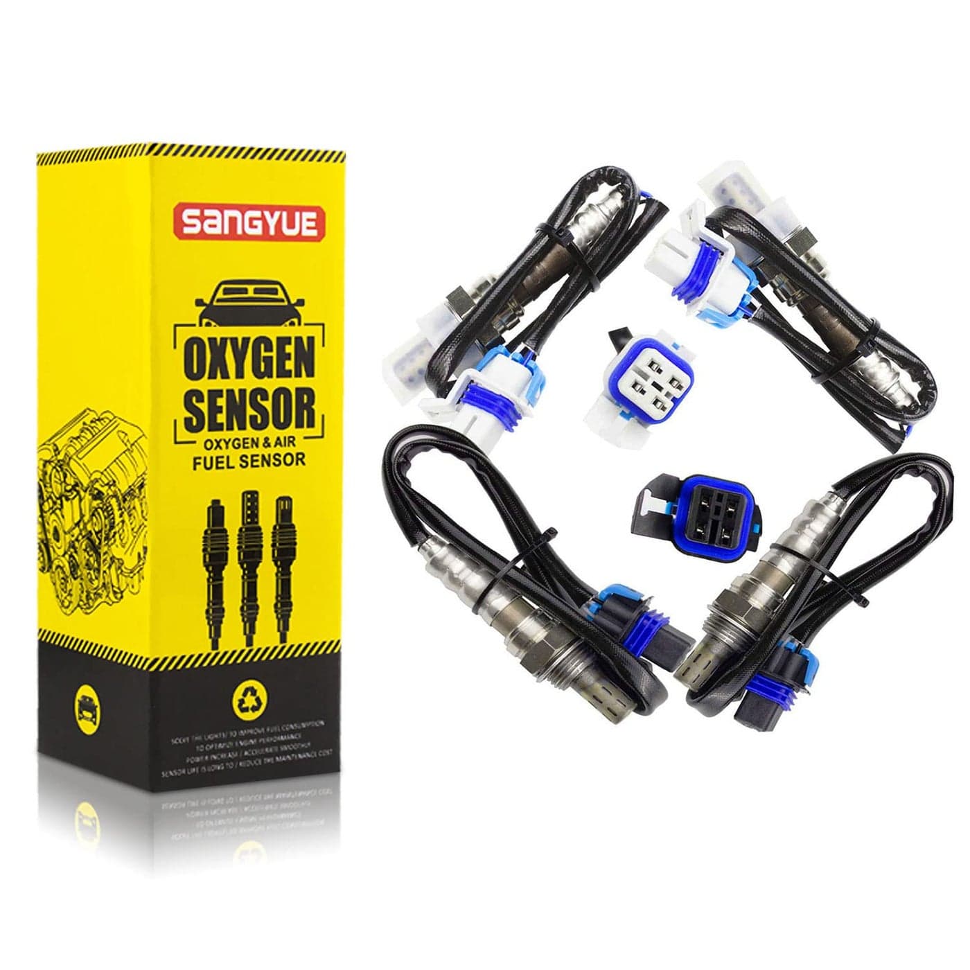 Sangyue 4x Oxygen O2 Sensor Set for Chevrolet Express 1500/2500/3500 and GMC Savana 1500/2500/3500