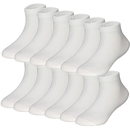 BEAR MUM Kids' Dozen Pack Cotton Low Cut Socks White 6-8 years size