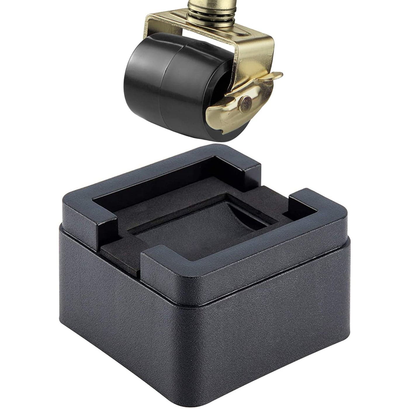 BTSDhome 2 Inch Heavy Duty Bed Risers 4 Inch Adjustable Bed Lifts Fits to All Wheels of Furniture Sofa and Table Couch Bed Frame Riser 4 Pack