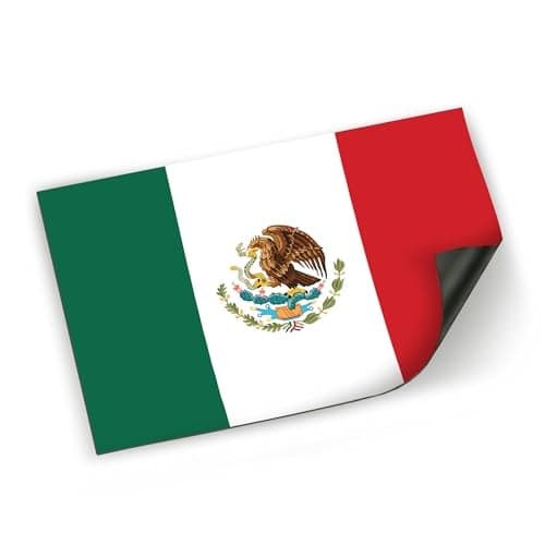 Magnet Me Up Mexico Mexican Flag Car Magnet 3x5 Inches UV Printed Vinyl Weatherproof Durable Magnetic Decal Patriotic Mexico Car Accessory Fridge Locker Made in USA