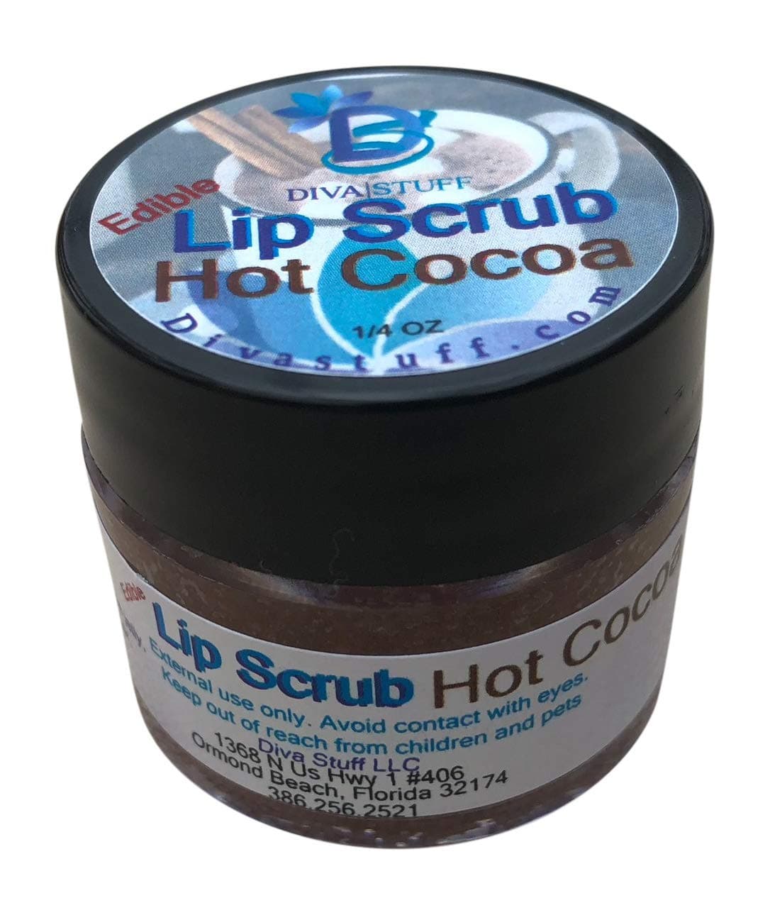 Diva Stuff Ultra Hydrating Lip Scrub for Soft Lips Gentle Exfoliation Moisturizer Conditioner Hot Cocoa oz Made in the USA