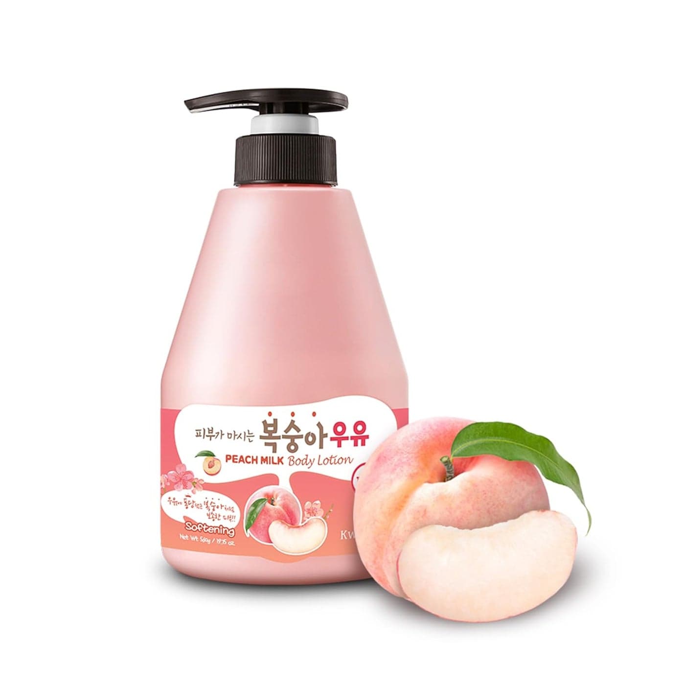 WELCOS KWAILNARA Peach Milk Body Lotion Korean Body Lotion for Smooth Soft Skin 560 g 1975 Fl Oz