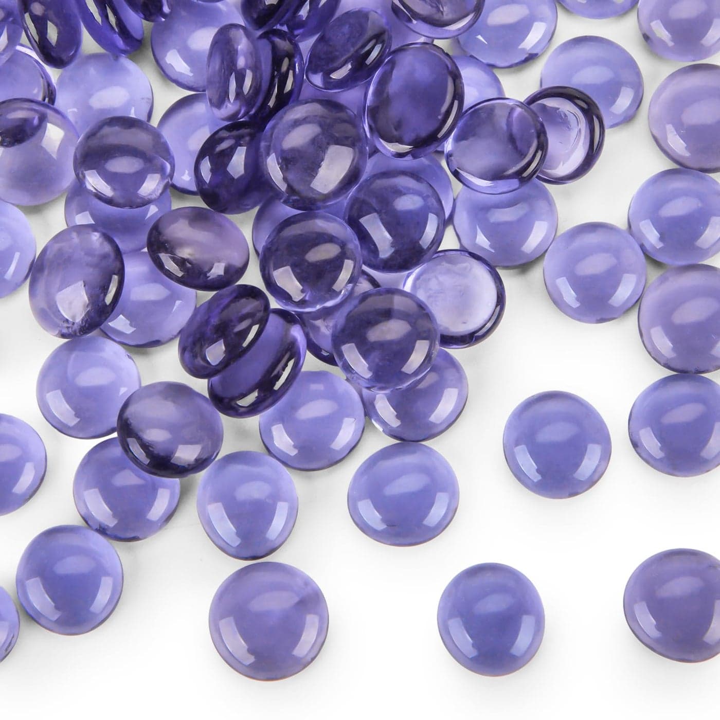 FUTUREPLUSX 1LB Purple Flat Glass Marbles Purple Vase Filler Glass Pebbles Aquarium Rocks Fish Tank Beads for DIY Crafts Table Scatter Decor