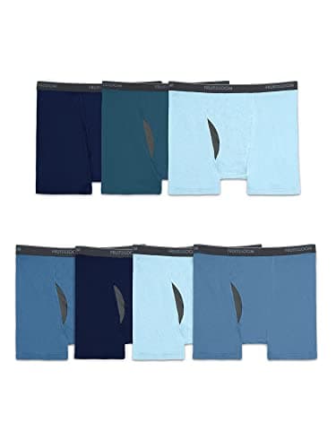 Fruit of the Loom mens Coolzone (Assorted Colors) Boxer Briefs, Big Man - 7 Pack Assorted Blue, 4X-Large US