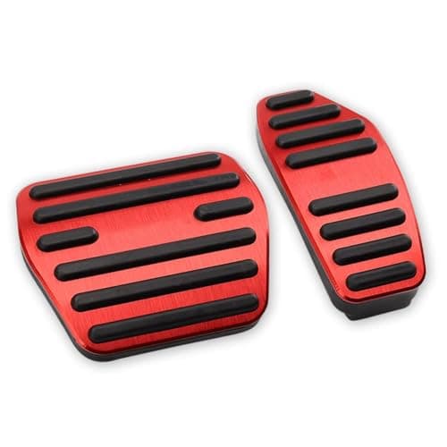 LEXLEYwith Rogue Logo 2PCS AntiSlip Aluminum Brake Gas Pedal PadsAuto No Drilling Accelerator Pedal Covers Only for Nissan 20142026 Rogue20172022 Rogue SportRED
