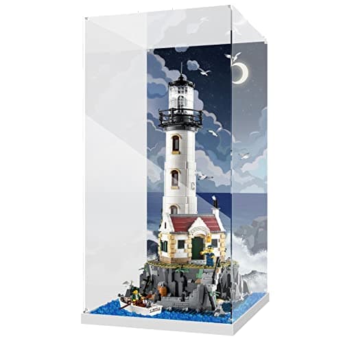PIPART Acrylic Display Case for Lego 21335 Motorized Lighthouse ONLY Display Case The Model NOT Included