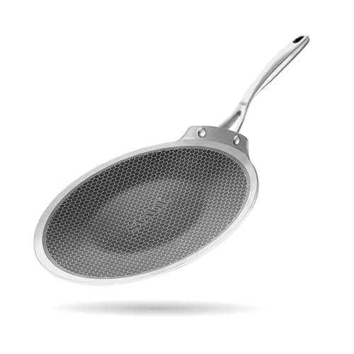 Stahl Artisan Hybrid 26 cm Roti Tawa 4 mm Thick | Triply Stainless Steel Tawa with Honeycomb Structured Stick Resistant Layer | Scratch Resistant Roti Tawa Compatible with Induction & Gas Stove