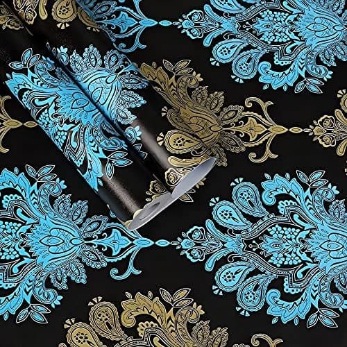 JAAMSO Royals Multi Color Wallpaper - Self Adhesive, Waterproof for Home and Wall Decoration Wallpaper