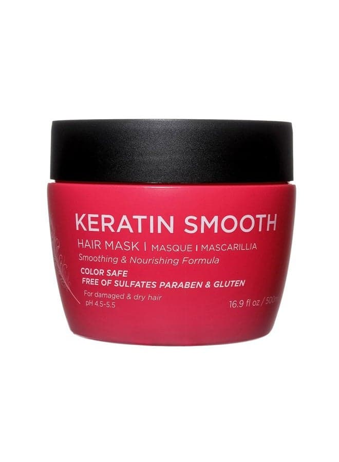 Luseta Keratin Smooth Hair Mask Hydrating & Nourishing for Dry Damaged Hair 16.9 oz