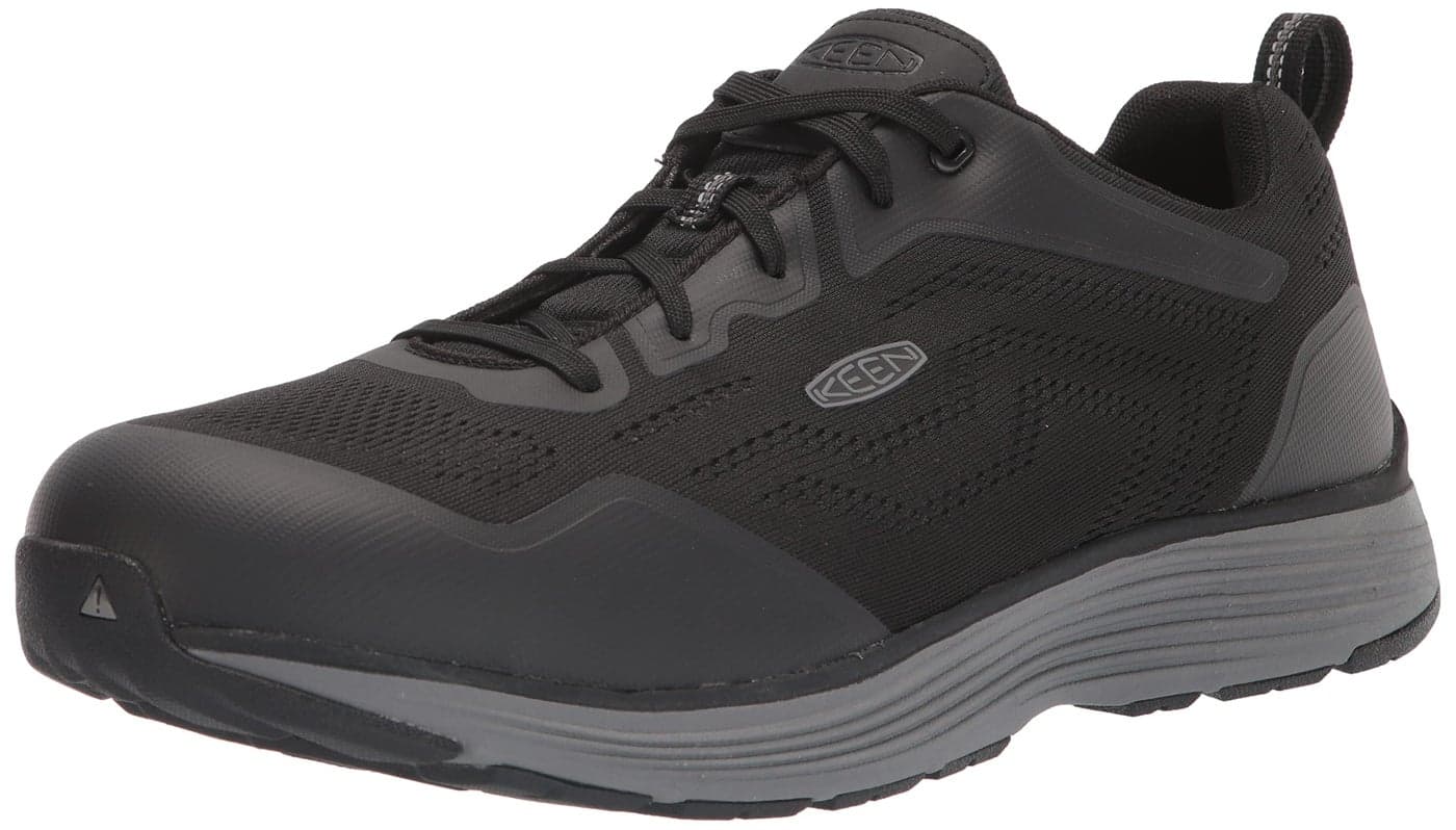 KEEN Utility Mens Sparta 2 Low Height Alloy Toe ESD Industrial Work Shoes Steel GreyBlack 11