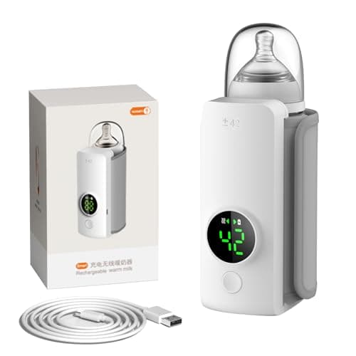 Portable Bottle WarmerTravelFriendlyBaby Milk Bottle HeatingCordless RechargableBaby Bottle WarmerComfortable Feeding Bottle Warmer on The GoPrecise Temperature