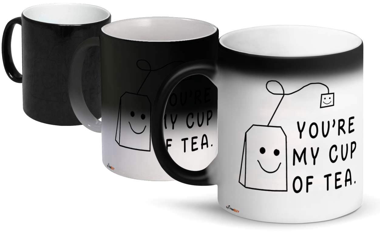 FirseBUY Youre My Cup of Tea Magic Mug Funny Ceramic Coffee Lover Gift Gifts for Him Her Boyfriend Girlfriend Gift