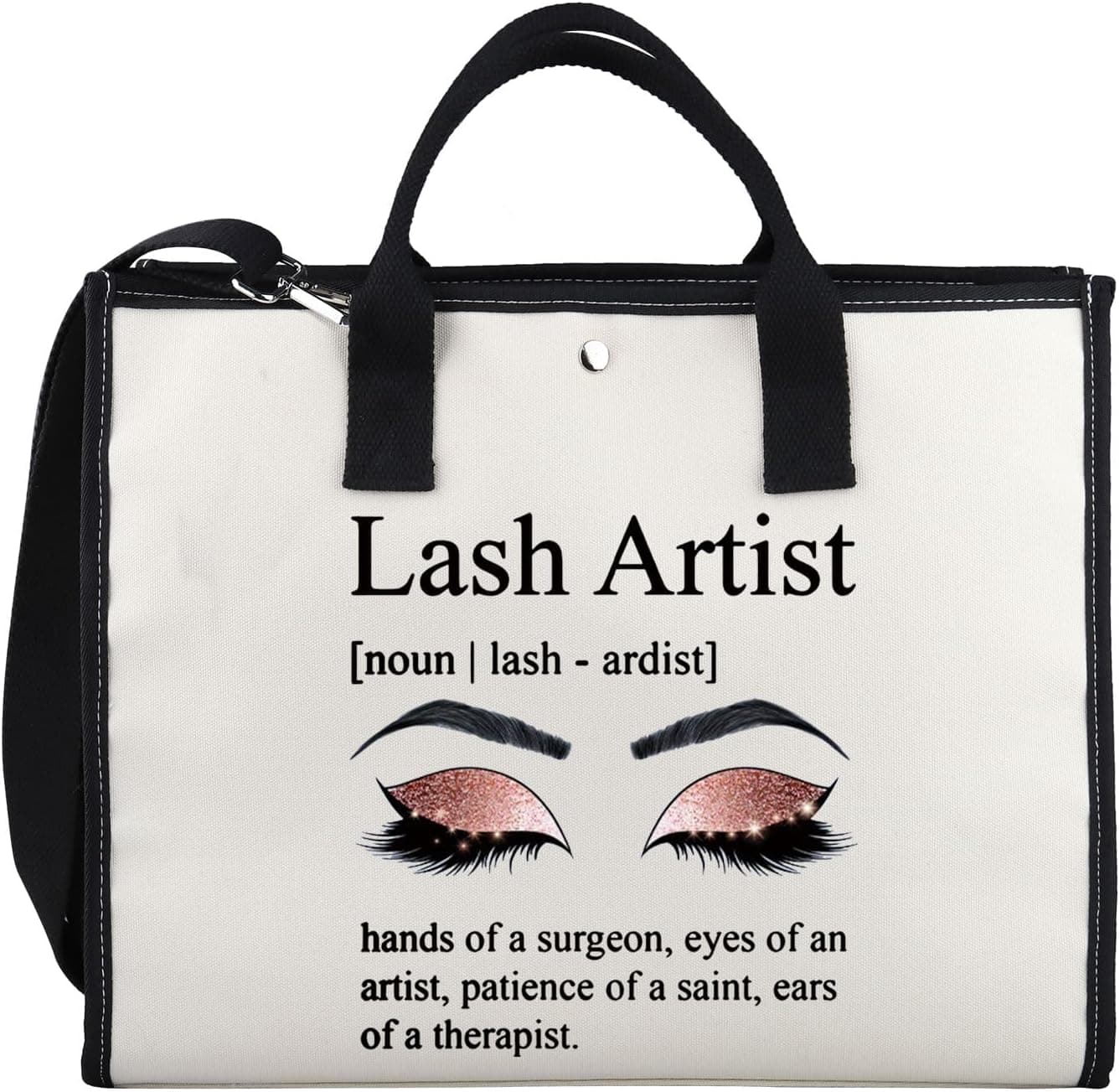 XYANFA Lash Artist Tote Bag Lash Tech Gifts Eyelashes Artist Esthetician Tote Bag Lash Stylist Lash Extension Tech Tote Bag