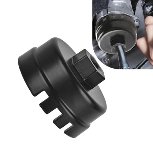 winterrock Oil Filter Wrench, Oil Filter Removal Tool, 64mm 14 Flute Oil Filters Wrench, Fits 2.5-5.7L Engine with Cartridge Style, for 4 Runner, RAV4, Highlander (Black)