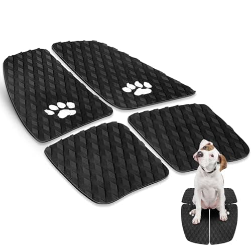 Drydiet Dog Traction Pad Dog Paddle Board Kayak Accessories 21.2 x 15.3 Inch Non Slip Deck Grip Mat Surfboard Traction Good Grip EVA Foams for Sup Skimboard Paddleboard Surfboard (Black)