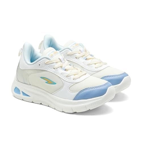 ASIAN Blossom-11 Sneakers for Women | Trendy Lightweight Casual Shoes with Memory Foam, Non-Slip Grip Stylish Shoes for Walking, College & Travel(CREAMSKY)-UK 4