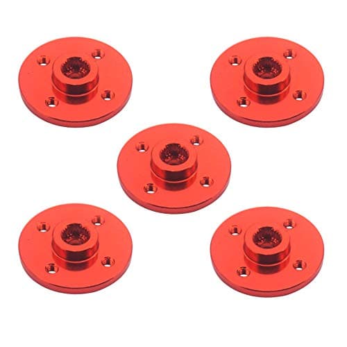 5Pack Vgoohobby Metal 25T Servo Arm Round Type Disc Steering Servo Horn Compatible with Futaba MG995 MG996R Servos RC Robot RC Scale Car Airplane