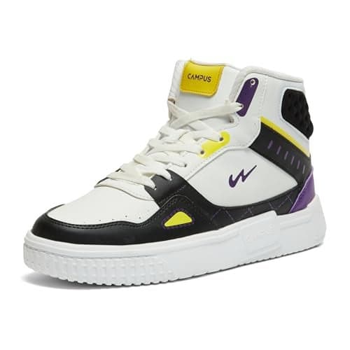 Campus Men's OG-15 Sneakers WHT/BLK - 7UK/India