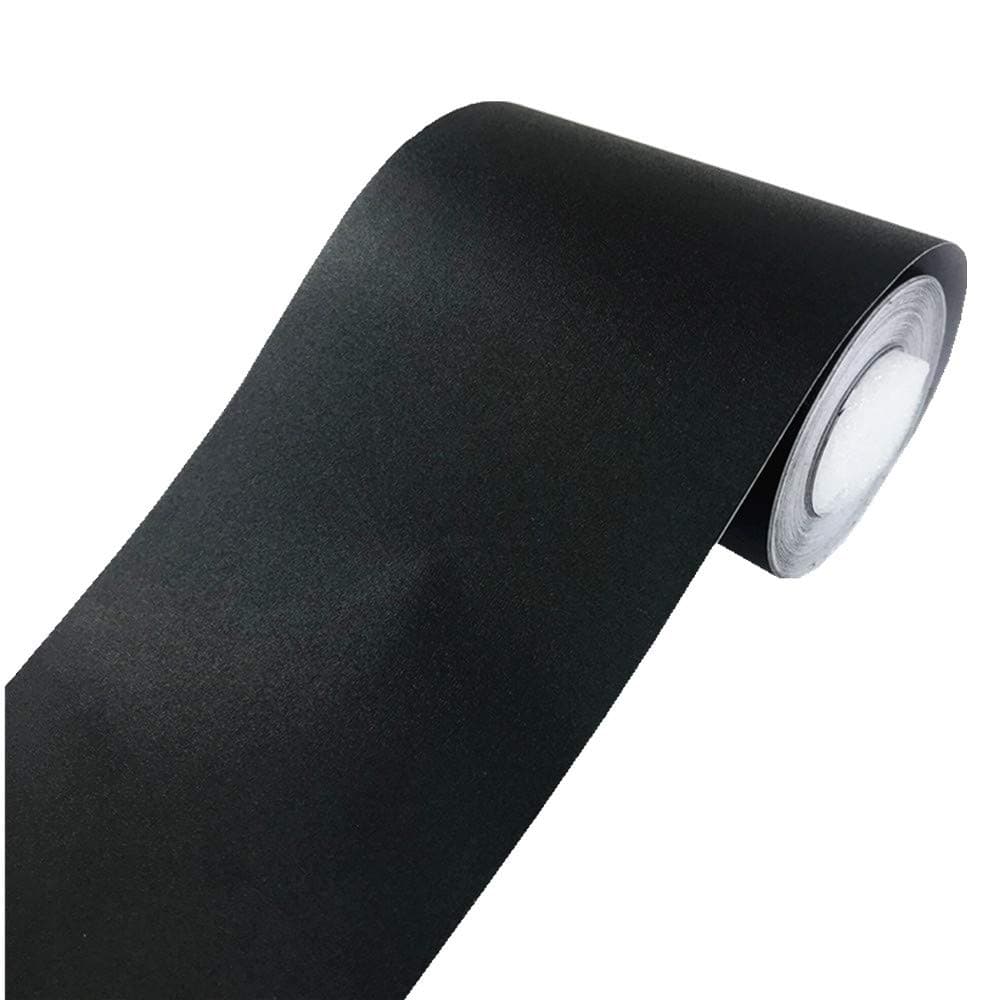 Yija Self Adhesive Black Frosted Wallpaper Border Stick Waterproof Wall Border Easy to Apply Kitchen Bathroom Tiles Sticker 42x393 inch