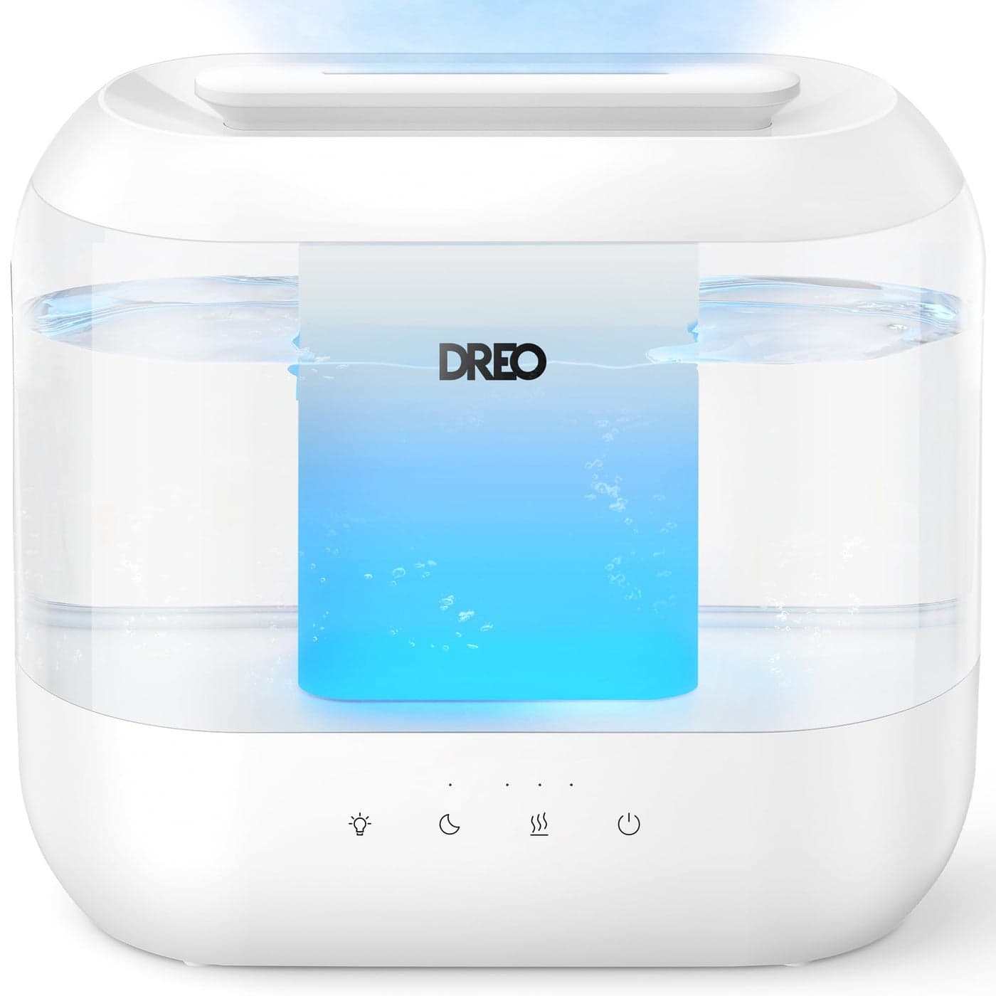 Dreo Humidifiers for Bedroom 4L Top Fill for Large Room 36H Runtime 28 dB Quiet Supersized Cool Mist Air Humidifier for Baby Nursery Plants Indoor Night Light Easy to Clean Fill