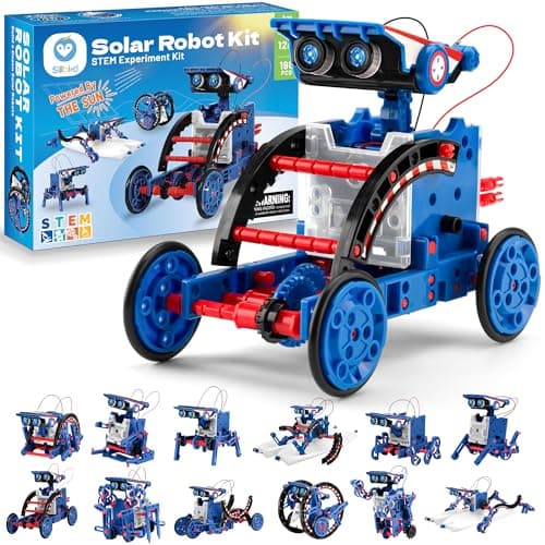 Sillbird Solar Robot Building Kit STEM Gift for Boys Aged 812 12in1 DIY Science Educational Robotic Toys for Kids Teens Birthday Powered by the Sun with 190 Pieces