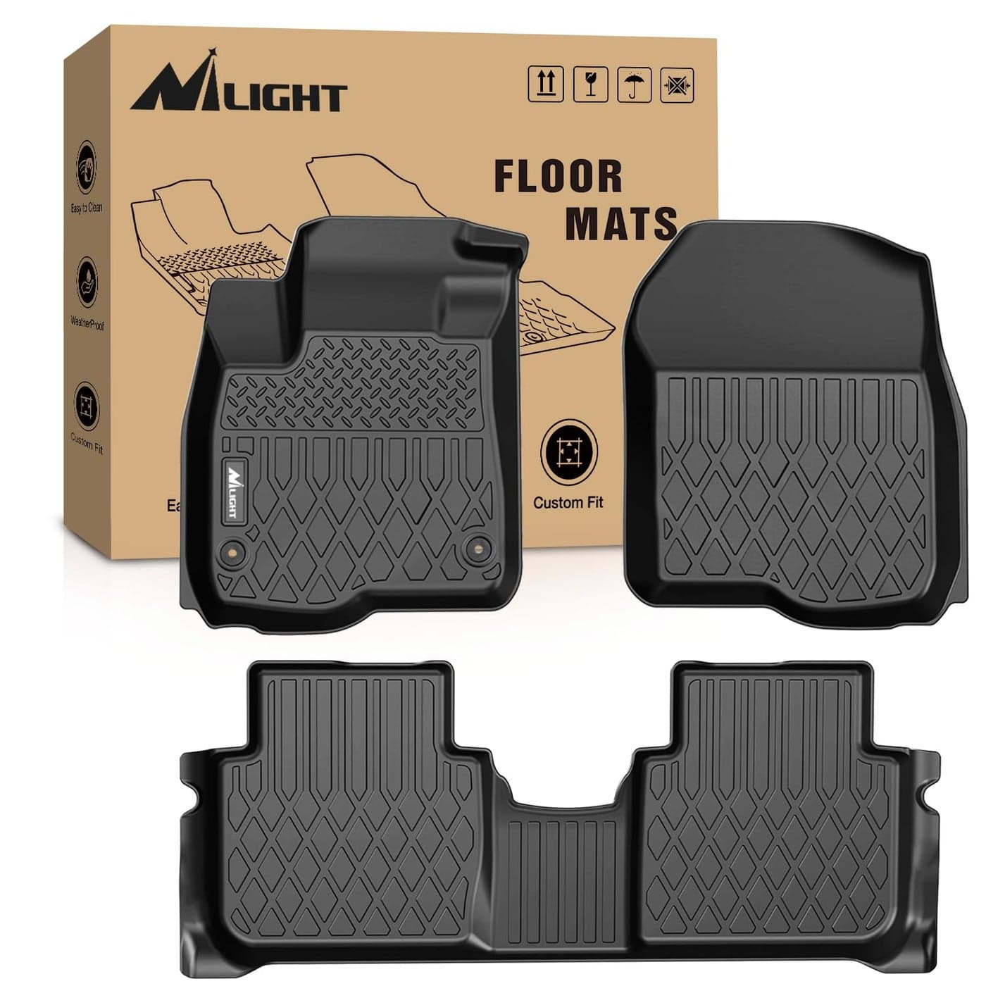 Nilight TPE Floor Mats for Honda CRV CRV 2023 2024Fuel and Hybrid ModelAll Weather Custom Fit Heavy Duty Floor Liners