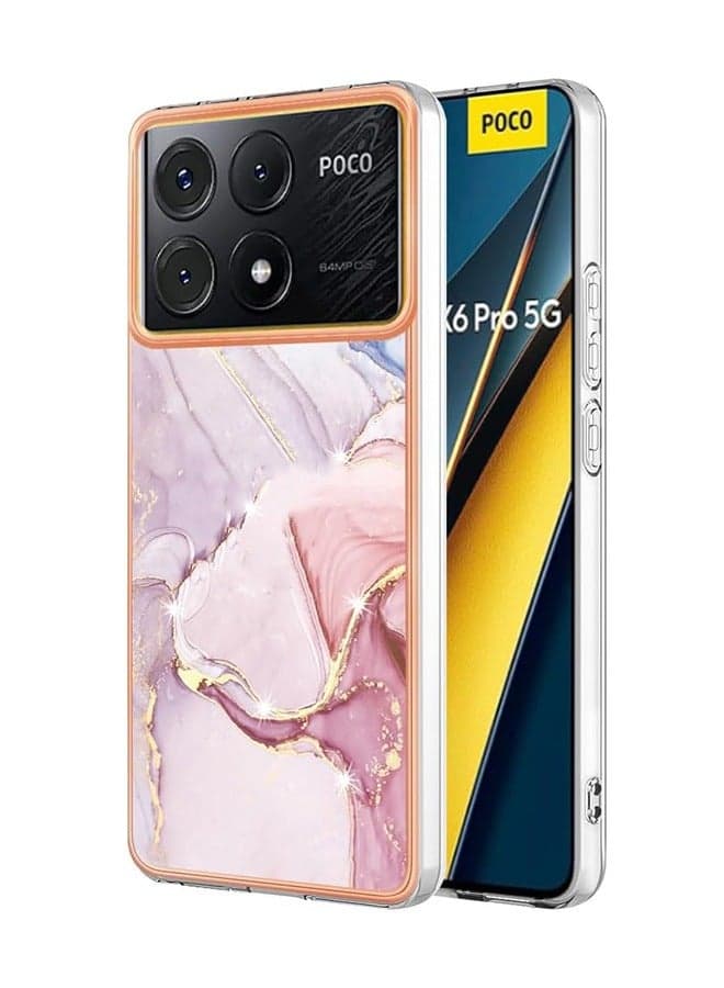 Xiaomi POCO X6 Pro 5G Case, Luxury Slim Fit Bumper Protective Shockproof Anti Scratch Non-Slip Phone Cases Cover for Xiaomi POCO X6 Pro 5G (Pink)