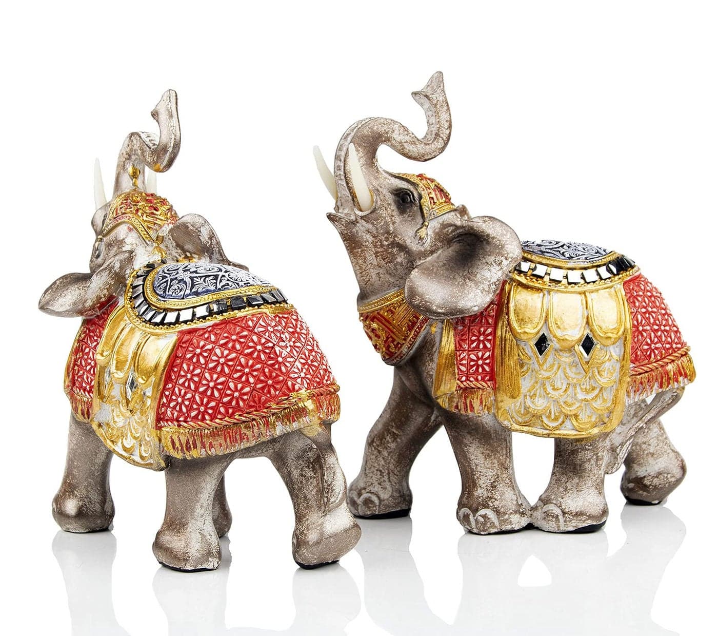Wisifayardin Wealth Lucky Elephant Figurine with Trunk Up Elephant Statue Collectible Figurines Perfect for Home Decor Gift