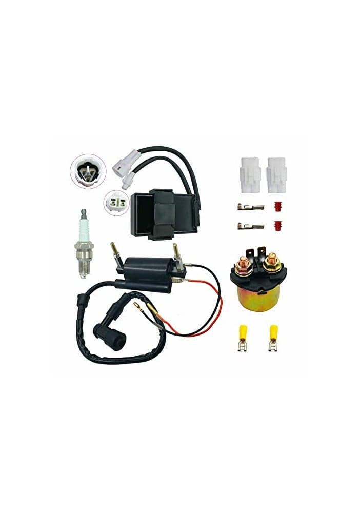 Ignition CDI BoxIgnition CoilStarter Solenoid Relay Replacement for Kawasaki Bayou 300 KLF300 19892004