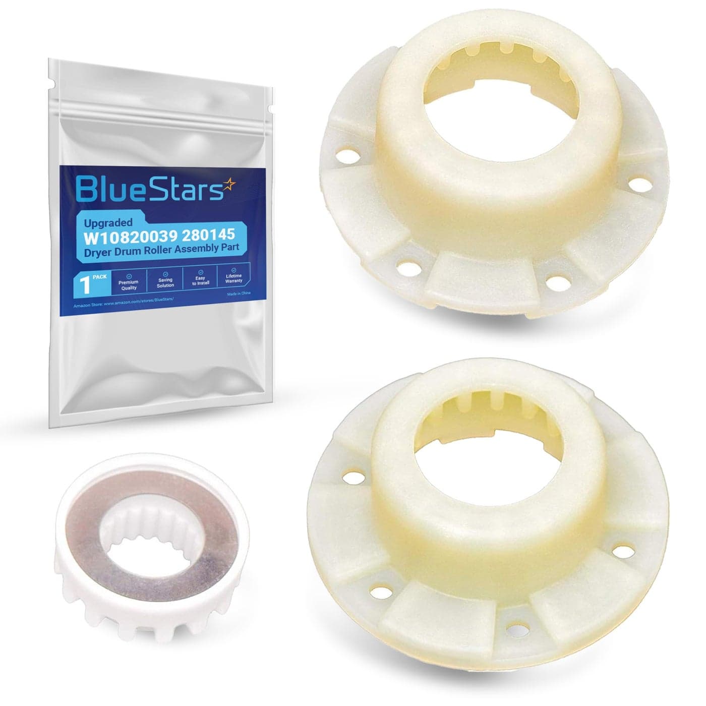 BlueStars Upgraded W10820039 280145 Washer Hub Kit Part Compatible with Cabrio Bravo Oasis Whirlpool Kenmore Washers Replaces 8545948 8545953 W10118114 AP5985205 Enhanced Quality