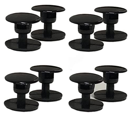 8 Sets Replacement Rivets for Beach Shoe Replacement Button Replacement Parts Compatible for Clog Beach Shoe Strap Repair (Black)
