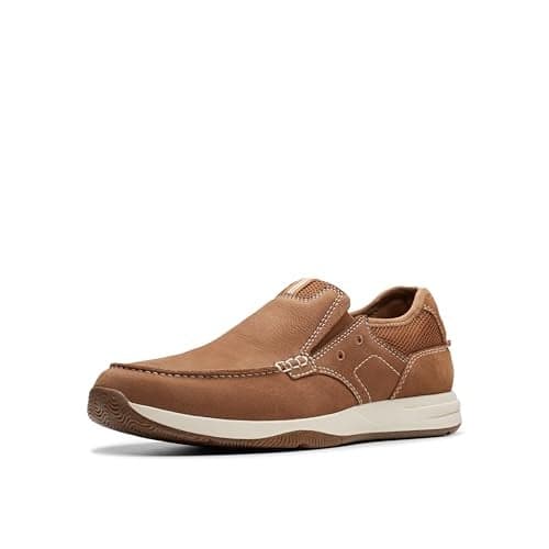 Clarks Men's Sailview Step Loafer, Light Tan Nubuck, 12 Wide