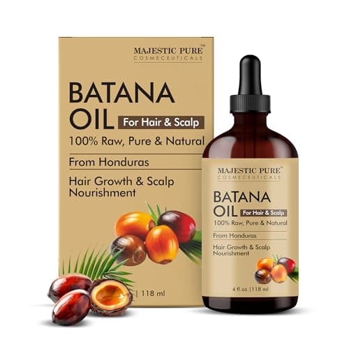 MAJESTIC PURE Batana Oil for Hair Scalp Nourishment Strengthening Nourishing Voluminizing Non GMO Verified 4 Fl Oz