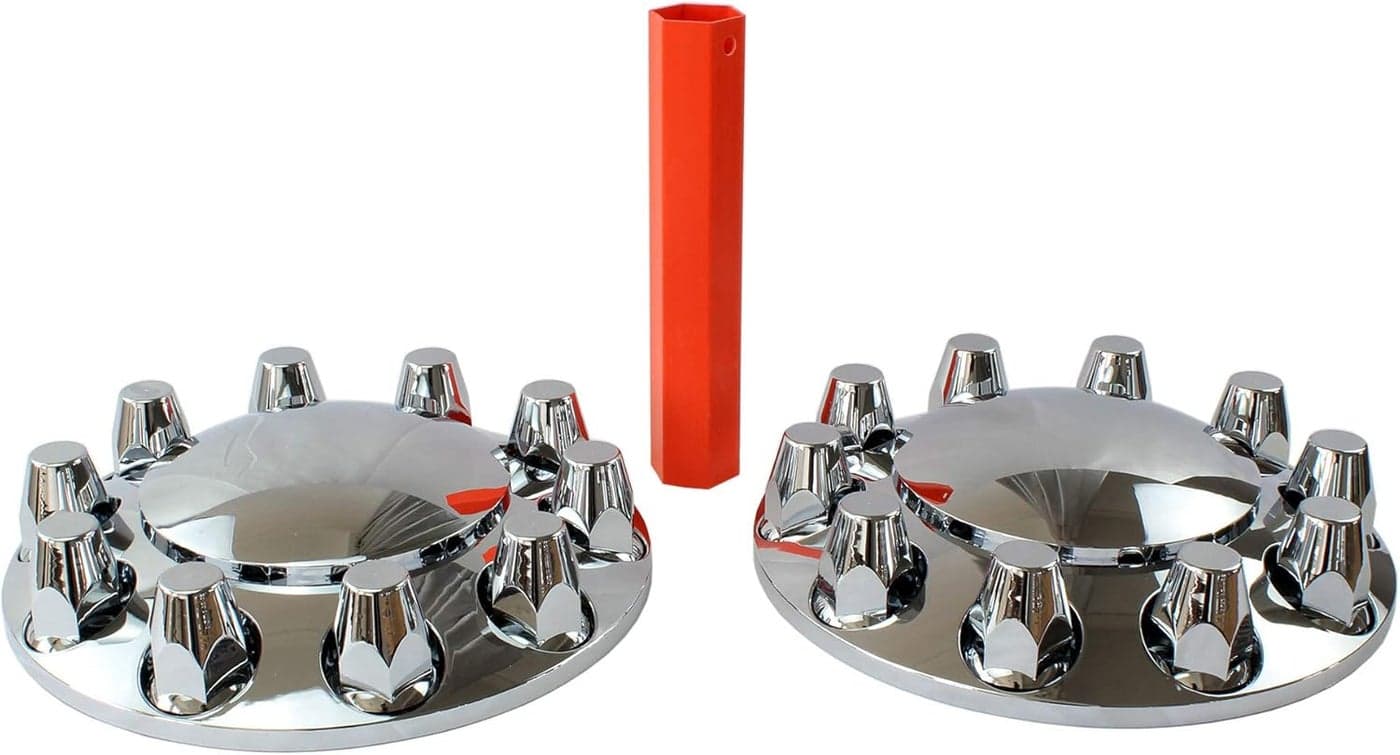 MRJLK Chrome ABS Axle Cover Set for Semi Trucks