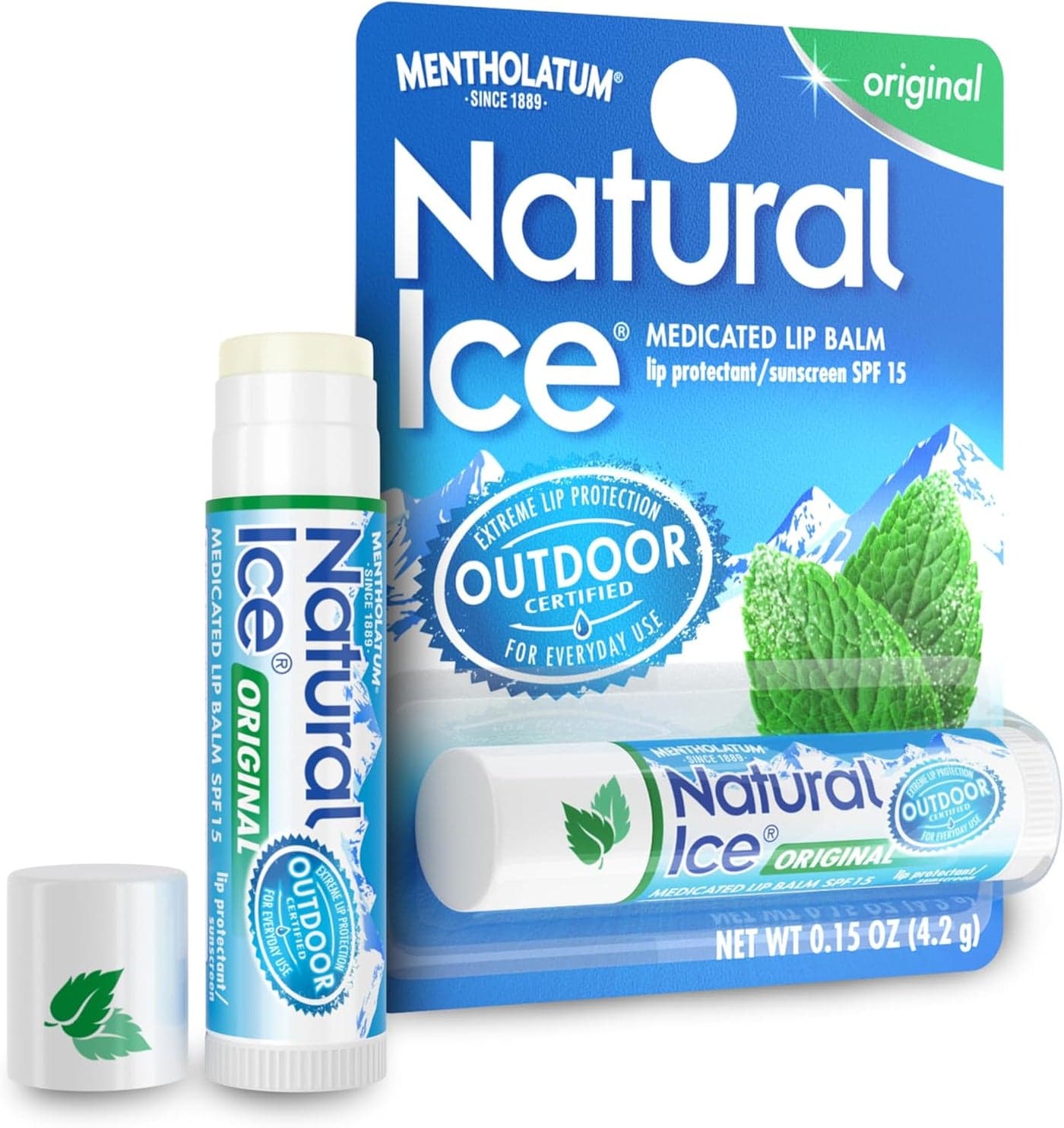 Natural Ice Original SPF 15 Medicated Lip Balm 12 Count Pack